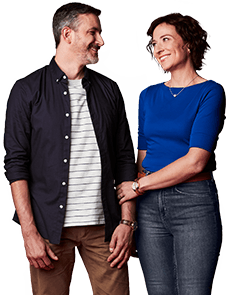 Woman supporting man with Peyronie's Disease