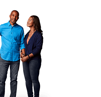 woman holding hands with man